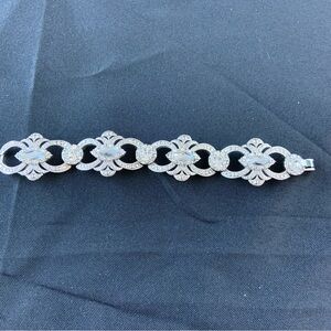 Vintage rhinestone 1980s-1990s bracelet (Wedding, Prom) Classic. Costume